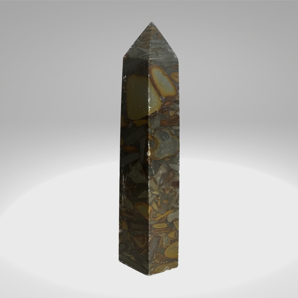Natural Bamboo Jasper crystal tower - Picture 2 of 4